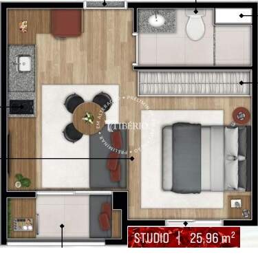 Apartamento, 1 quarto, 26 m² - Foto 3