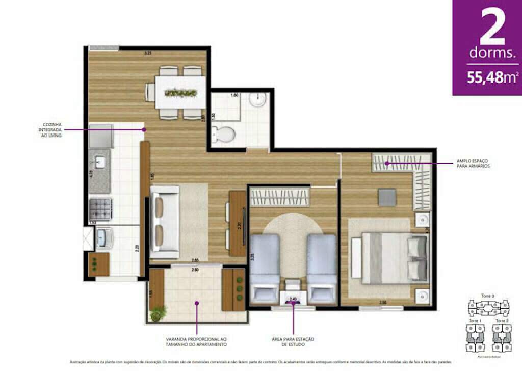 Apartamento à venda com 2 quartos, 51m² - Foto 12