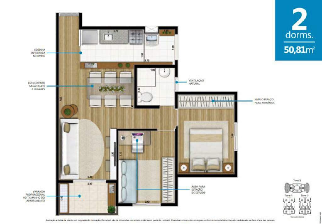 Apartamento à venda com 2 quartos, 51m² - Foto 15