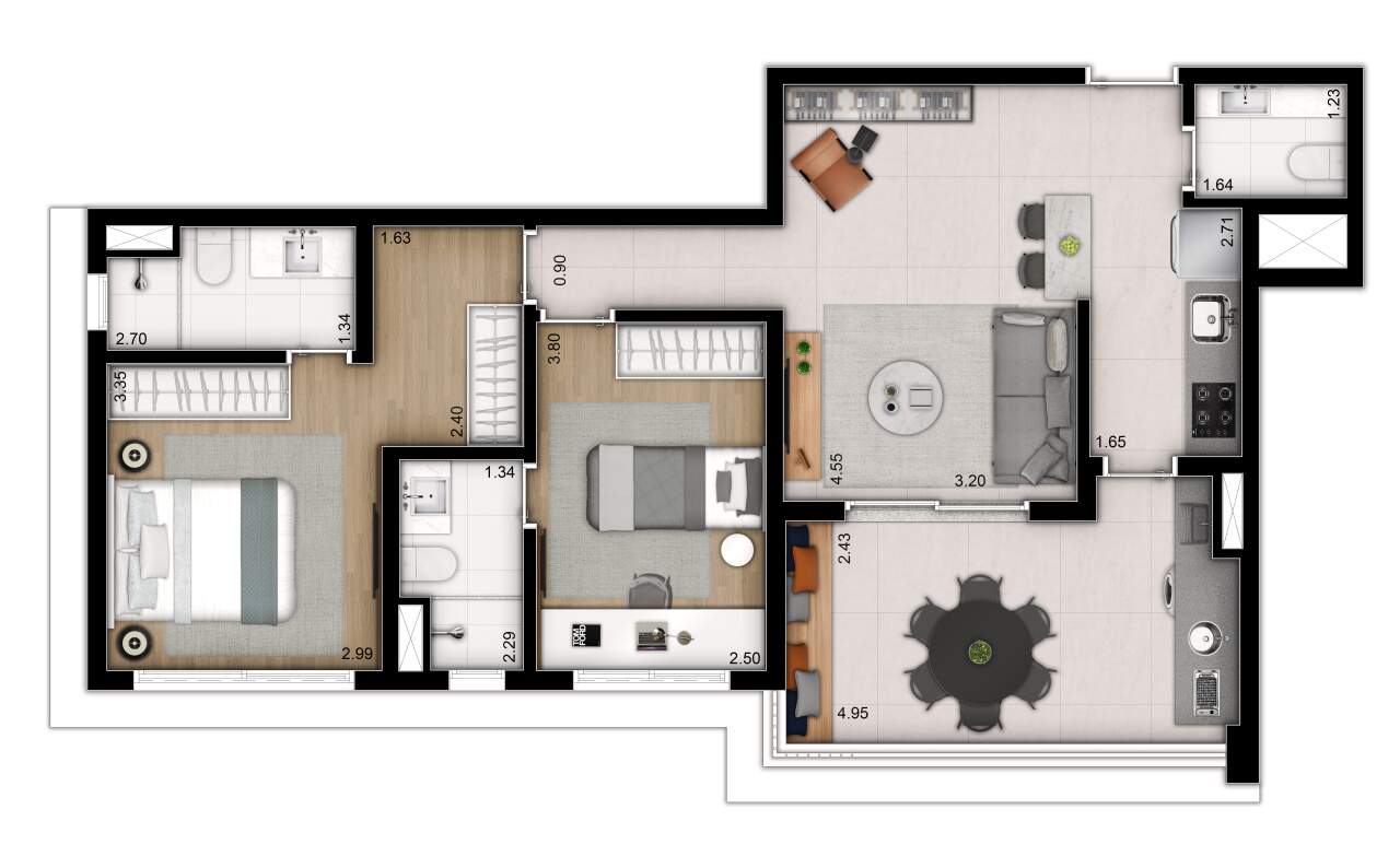 Apartamento à venda com 2 quartos, 81m² - Foto 1