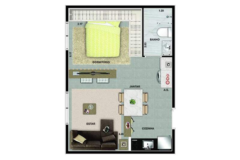 Apartamento à venda com 1 quarto, 31m² - Foto 10