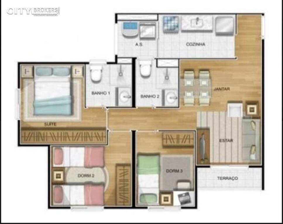 Apartamento à venda com 3 quartos, 62m² - Foto 4