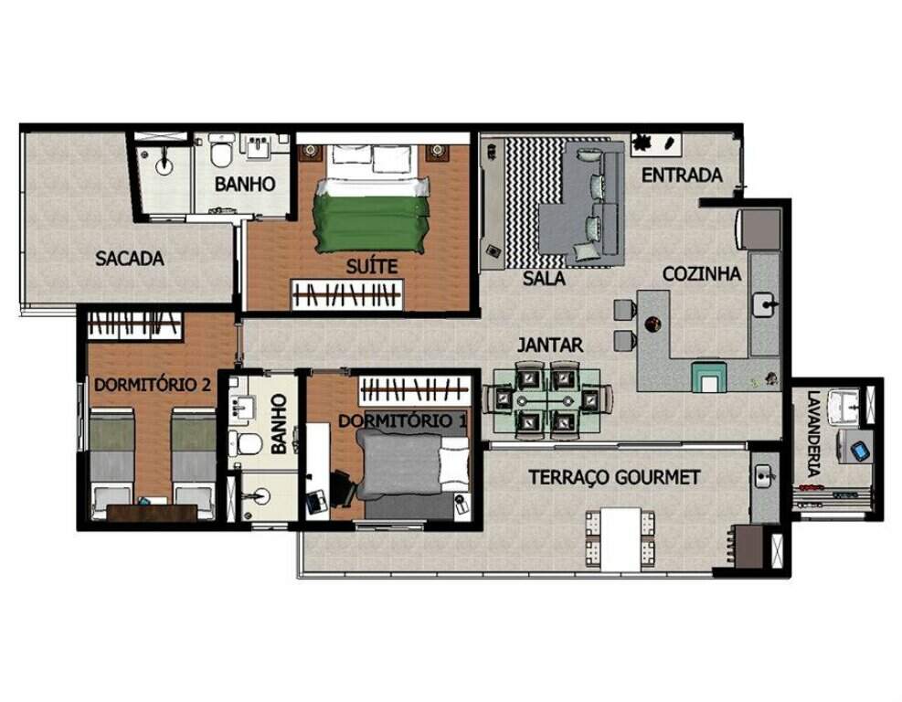 Apartamento à venda com 3 quartos, 100m² - Foto 2