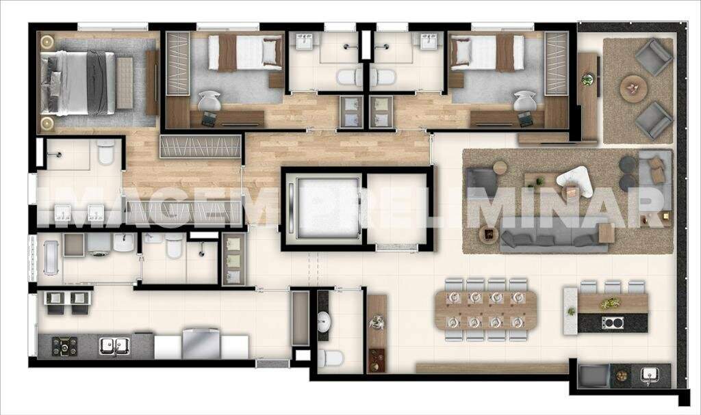 Apartamento à venda com 3 quartos, 151m² - Foto 4