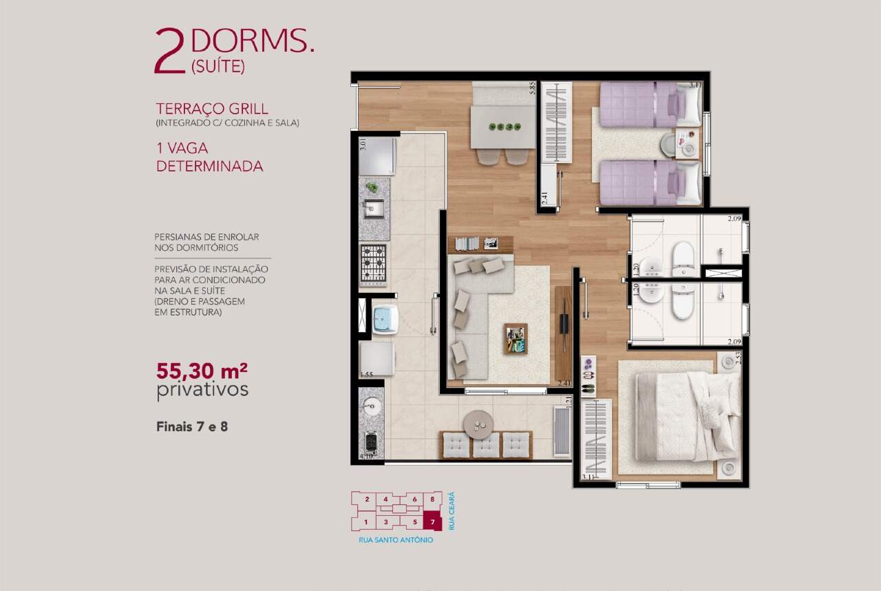 Apartamento à venda com 3 quartos, 69m² - Foto 14