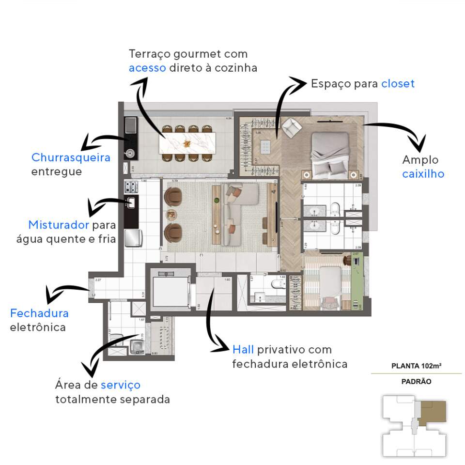 Apartamento à venda com 3 quartos, 149m² - Foto 14