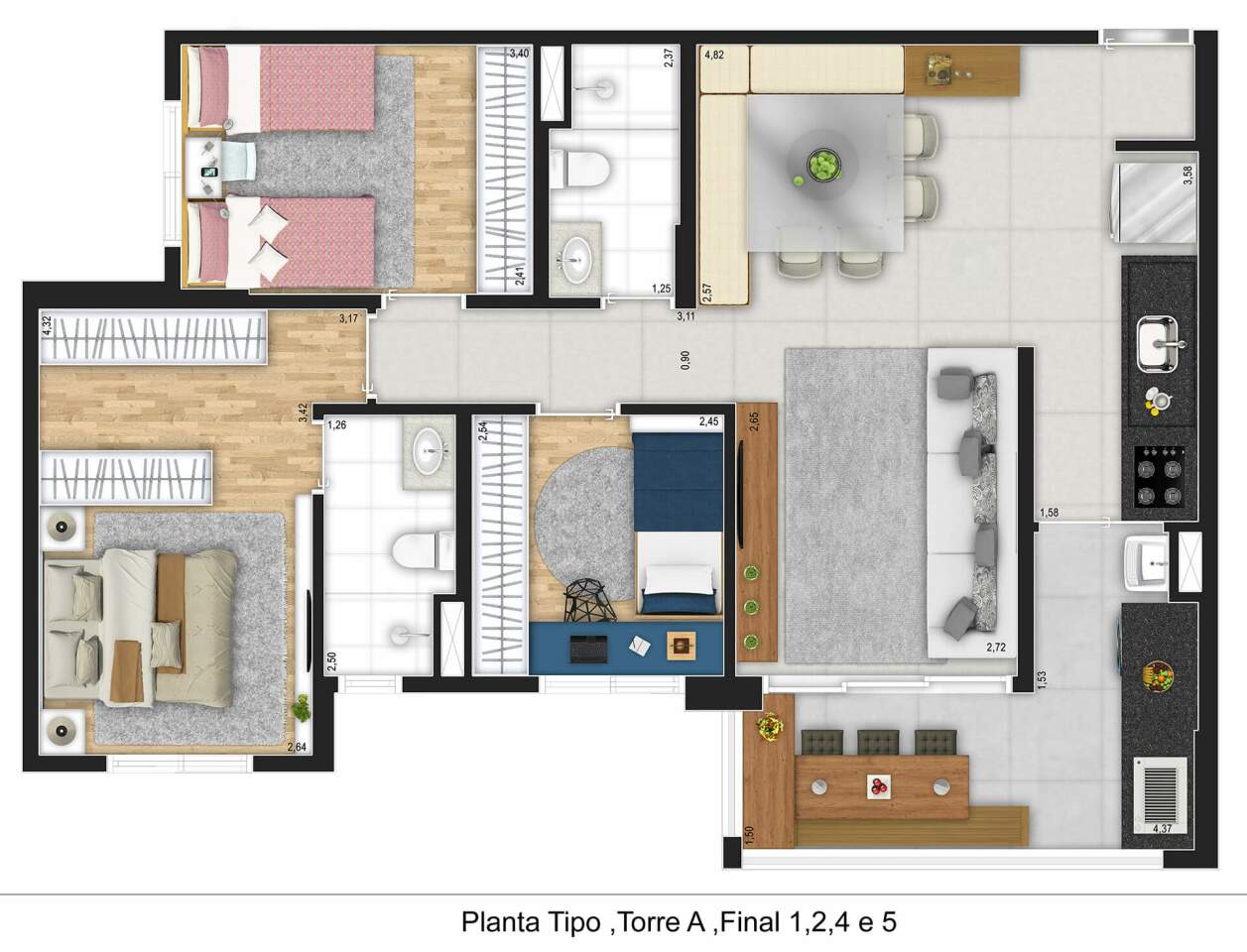 Apartamento à venda com 3 quartos, 80m² - Foto 24