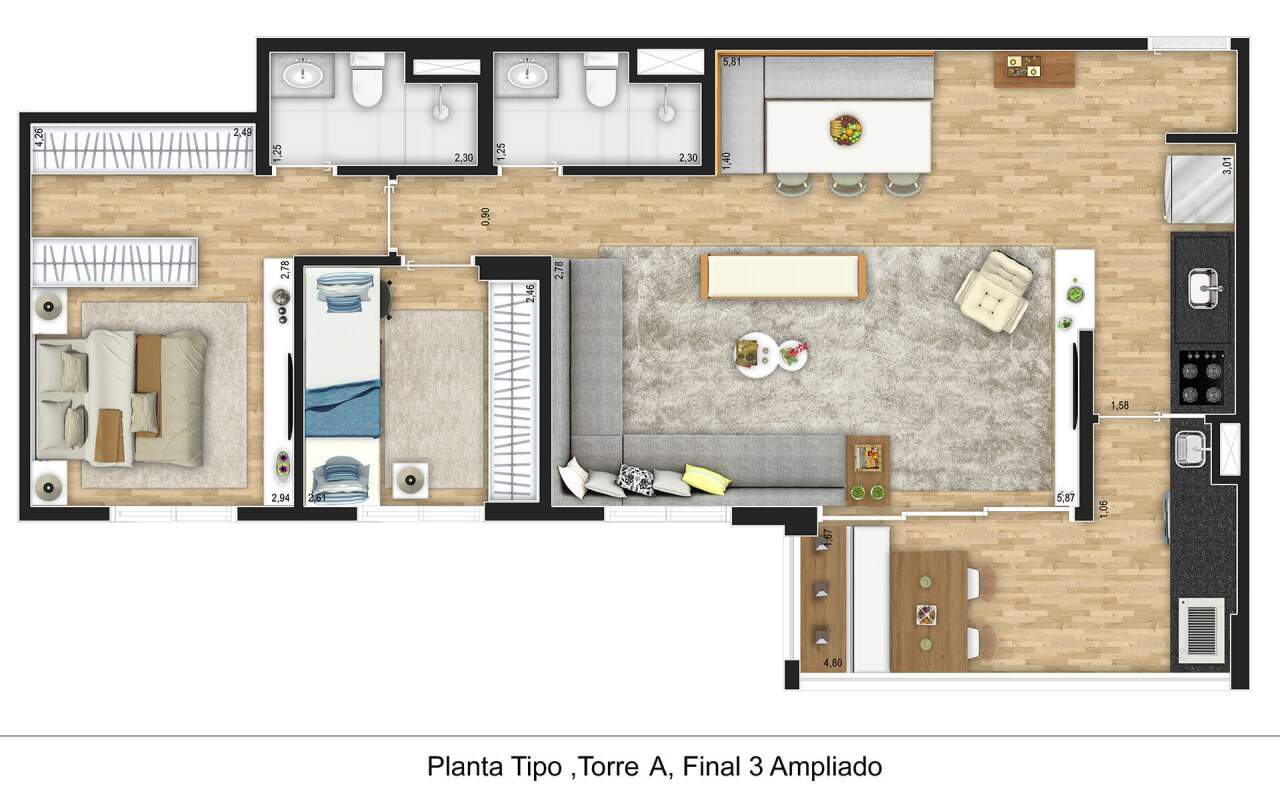 Apartamento à venda com 3 quartos, 80m² - Foto 26