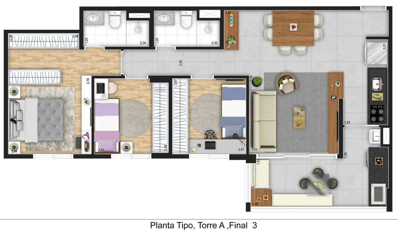 Apartamento à venda com 3 quartos, 80m² - Foto 27