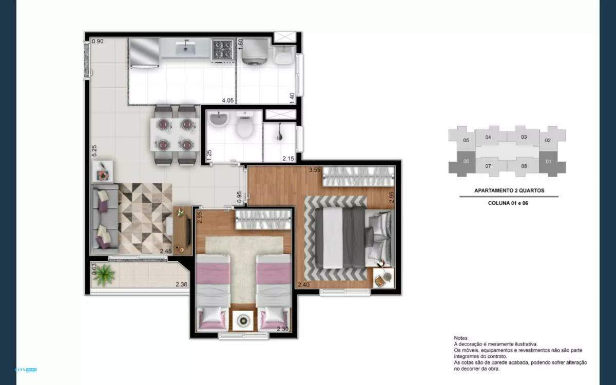 Apartamento à venda com 2 quartos, 43m² - Foto 9