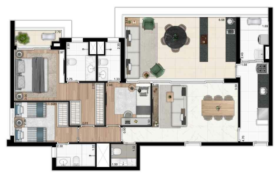 Apartamento à venda com 3 quartos, 122m² - Foto 21