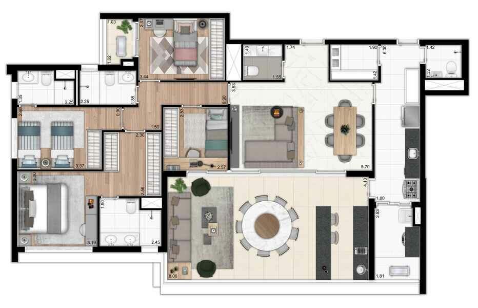 Apartamento à venda com 3 quartos, 122m² - Foto 22