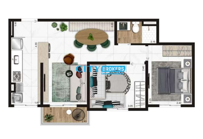 Apartamento à venda com 2 quartos, 48m² - Foto 14