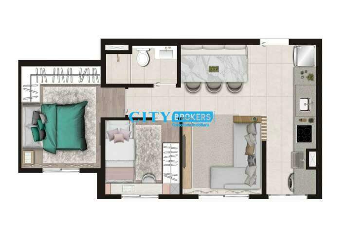 Apartamento à venda com 2 quartos, 40m² - Foto 13