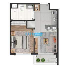 Apartamento à venda com 1 quarto, 31m² - Foto 6