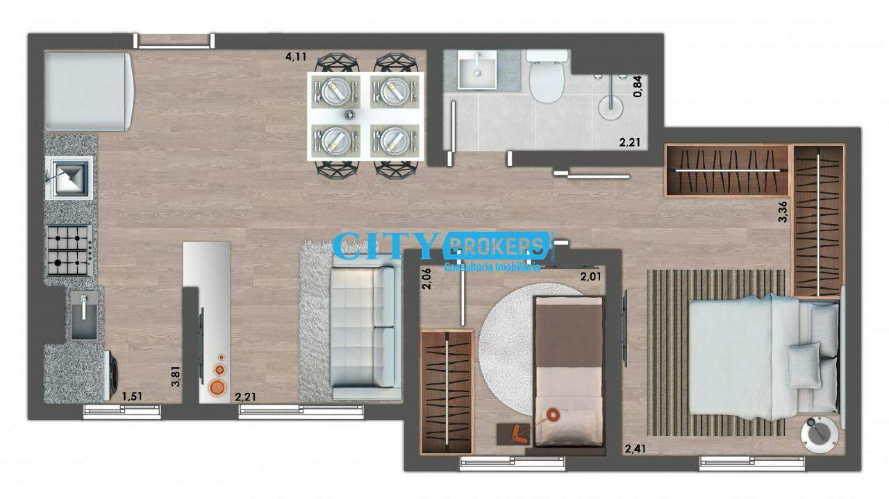 Apartamento à venda com 2 quartos, 38m² - Foto 12