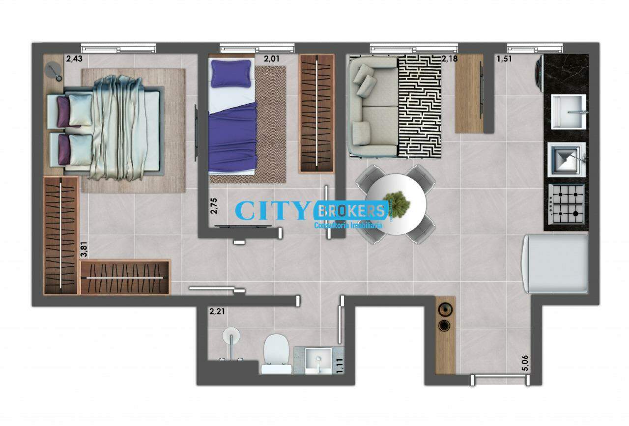 Apartamento à venda com 2 quartos, 38m² - Foto 10