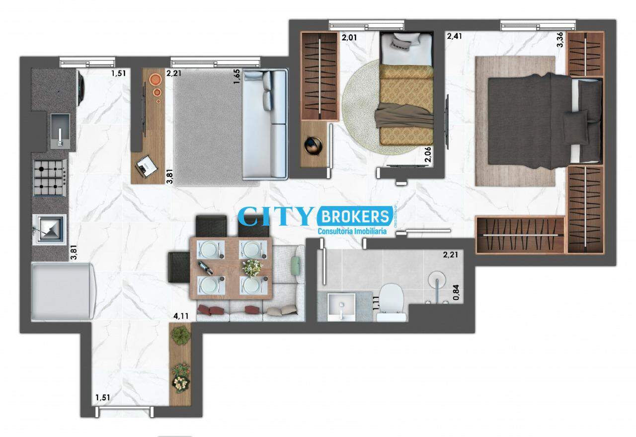 Apartamento à venda com 2 quartos, 38m² - Foto 11