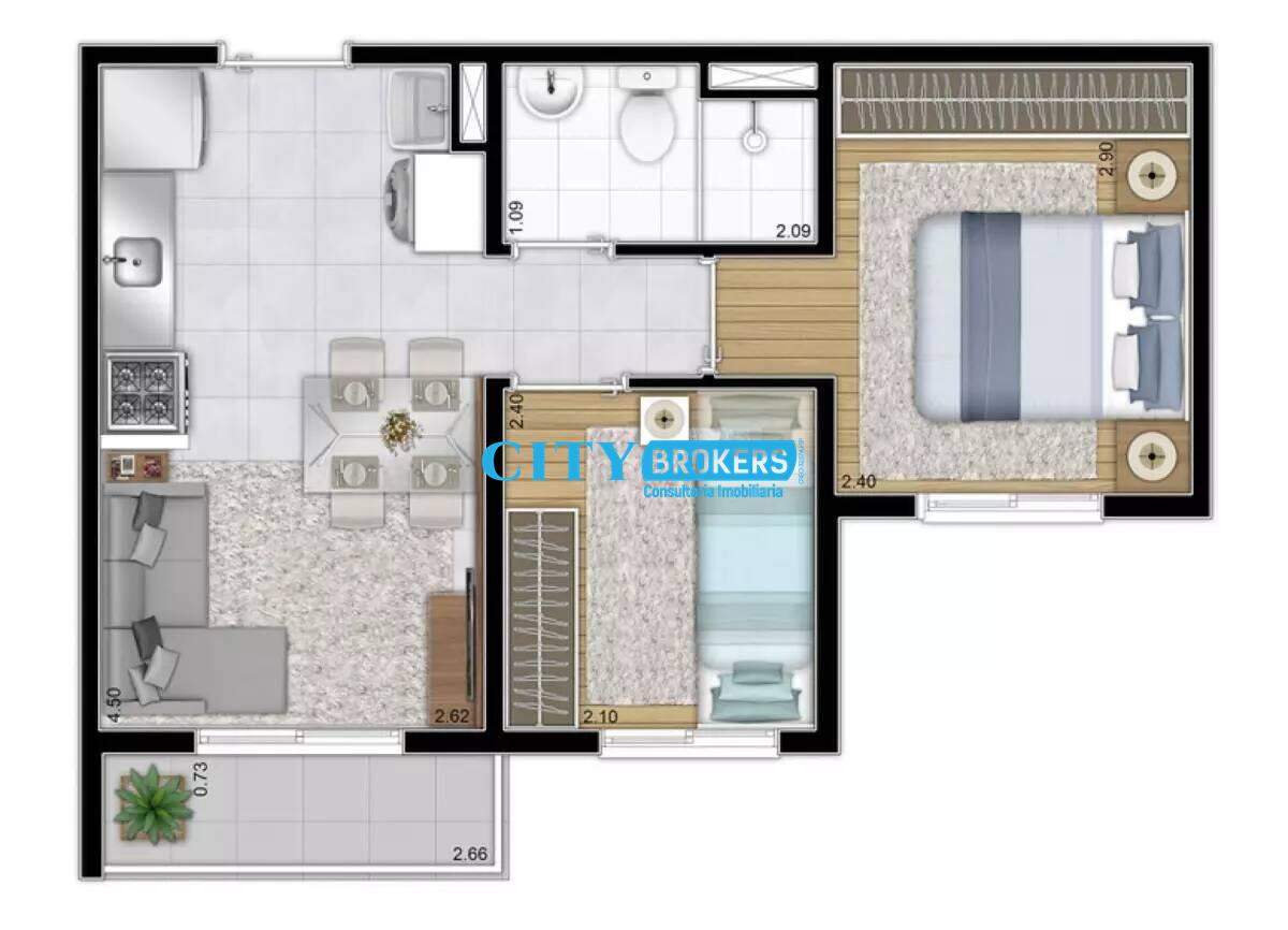 Apartamento à venda com 2 quartos, 35m² - Foto 26