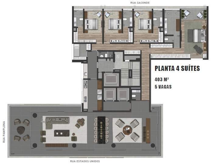 Apartamento à venda com 4 quartos, 403m² - Foto 5