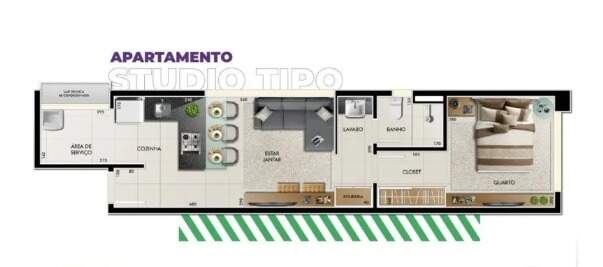 Flat à venda no Barro Preto: 