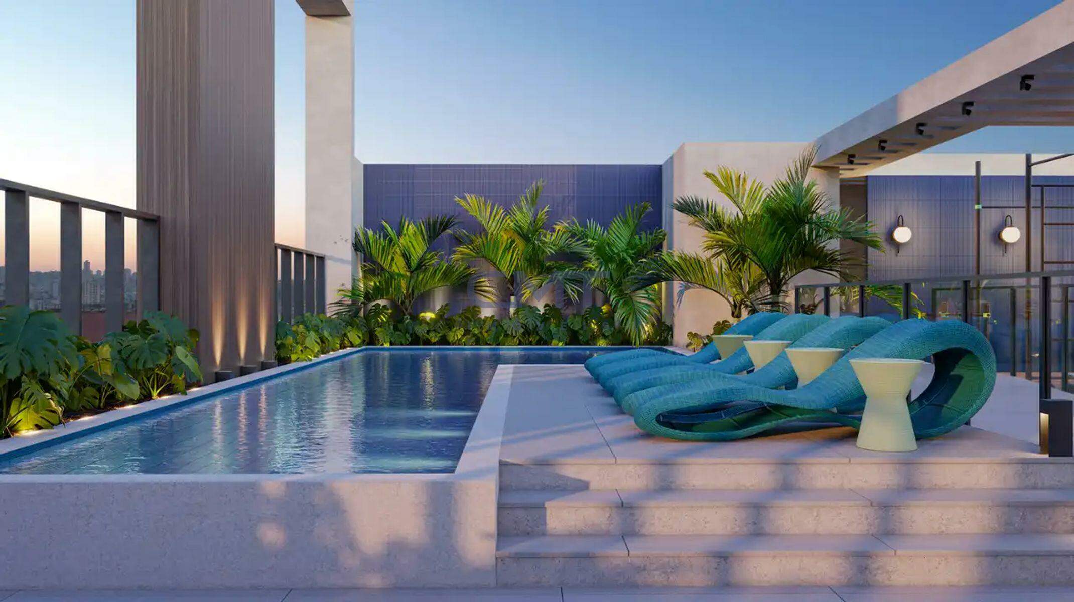 Apartamento à venda no Centro: Piscina com deck