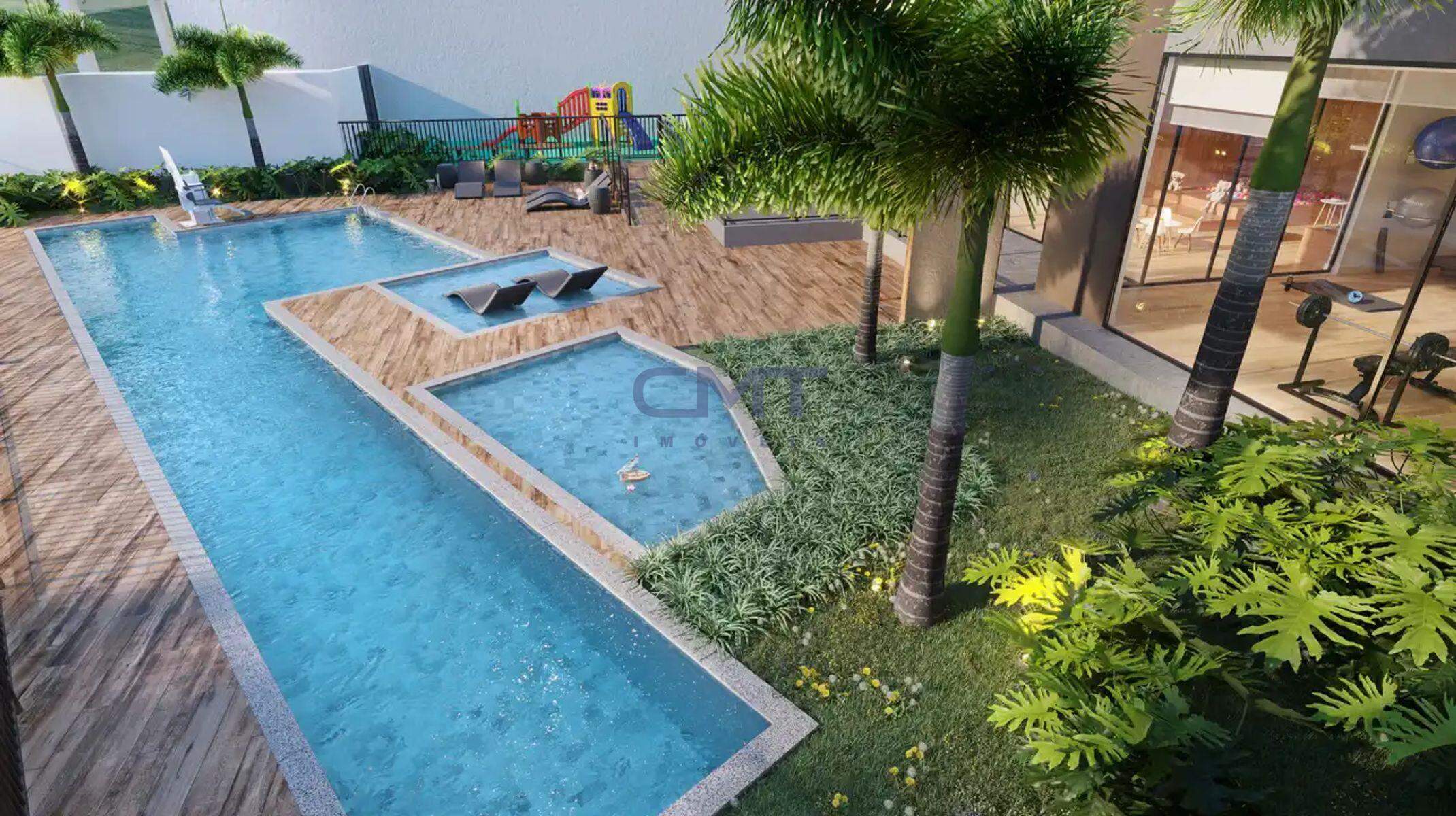 Apartamento à venda no Estoril: Piscinas adulto e infantil com deck
