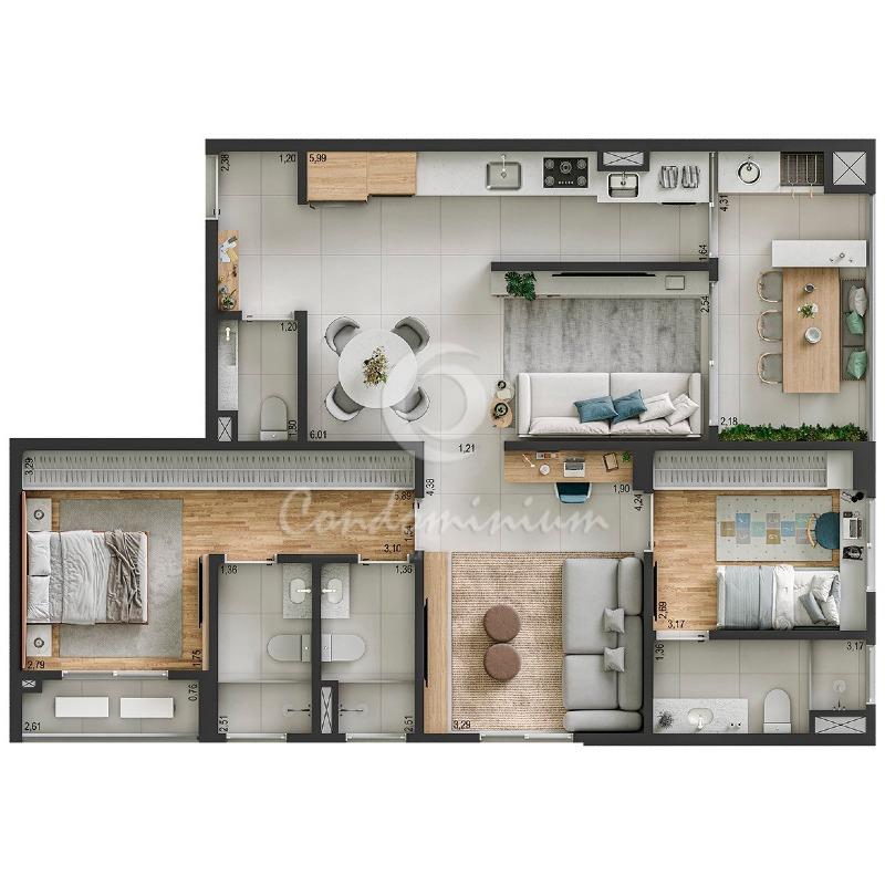 Apartamento com 3 quartos à venda, 103m² — foto 20 de 21