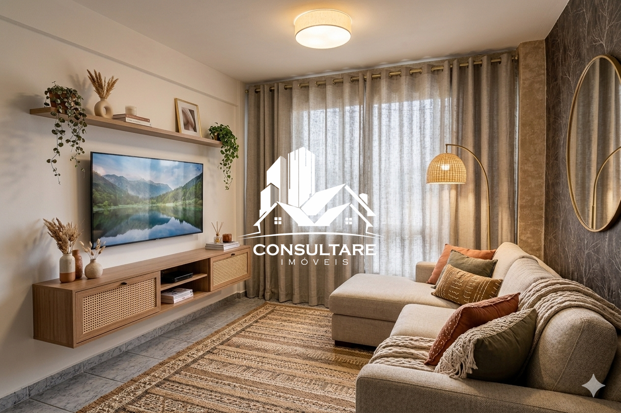 Apartamento à venda no bairro Centro por 170.000,00: sugestão de decoração imagem gerada por IA