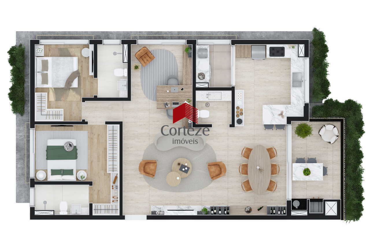 Apartamento para à venda no Água Verde em Curitiba - 18825: 
