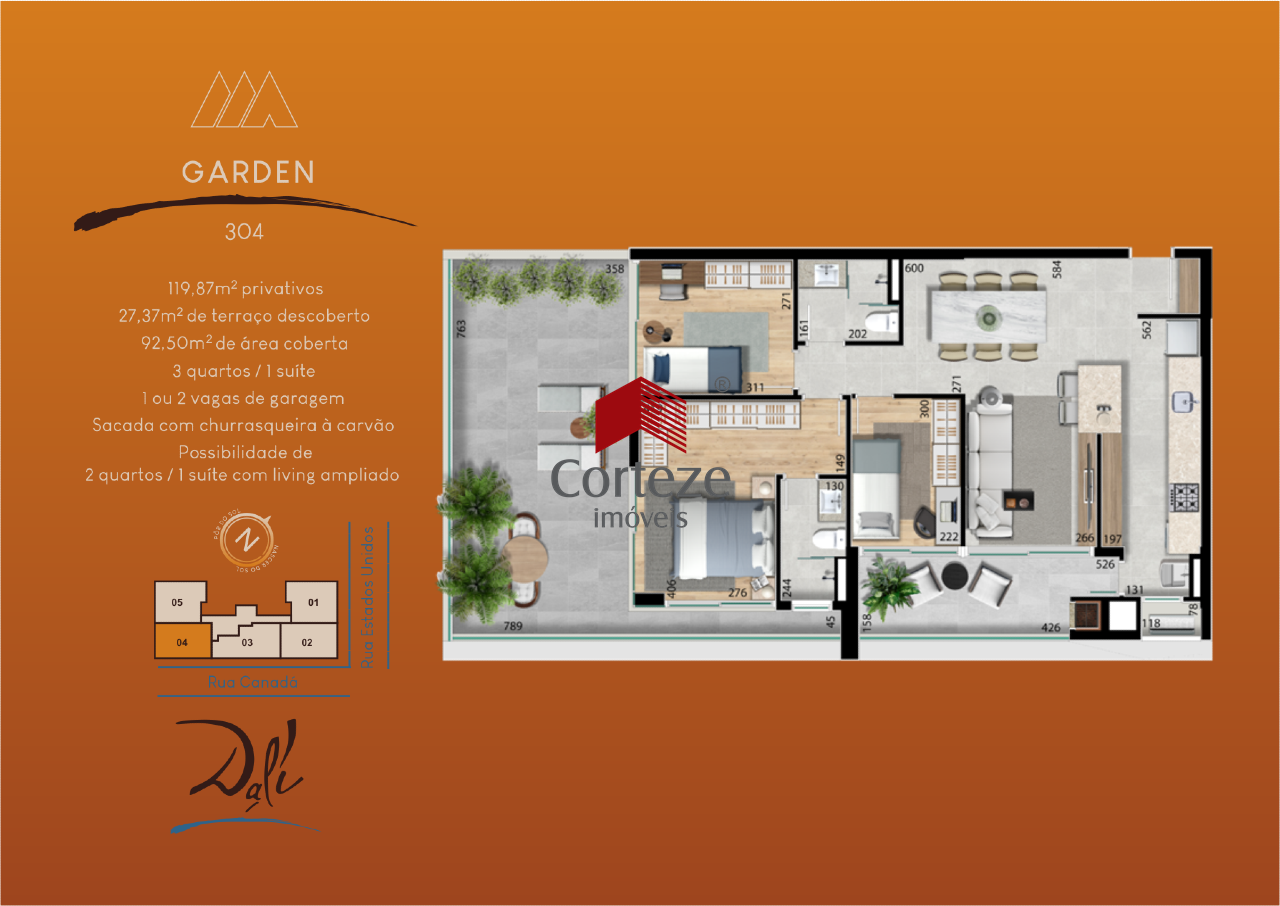 Apartamento para à venda no Bacacheri em Curitiba - 19619: Planta