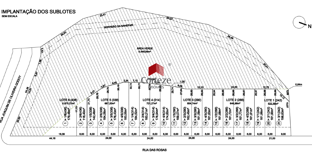 Terreno para à venda no Campina Da Barra em Araucária - 21556: 