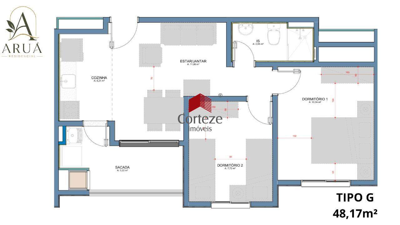 Apartamento para à venda no Tingui em Curitiba - 21780: 