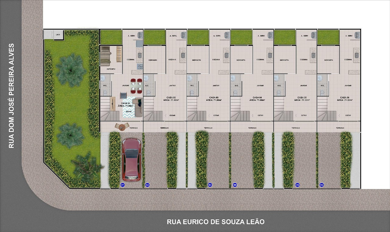 Casa 3 até 3 quartos ( 2 até 2 suítes ) para à venda em Cordeiro - Recife - Residencial João Vicente Lira - CTI imobiliaria: 