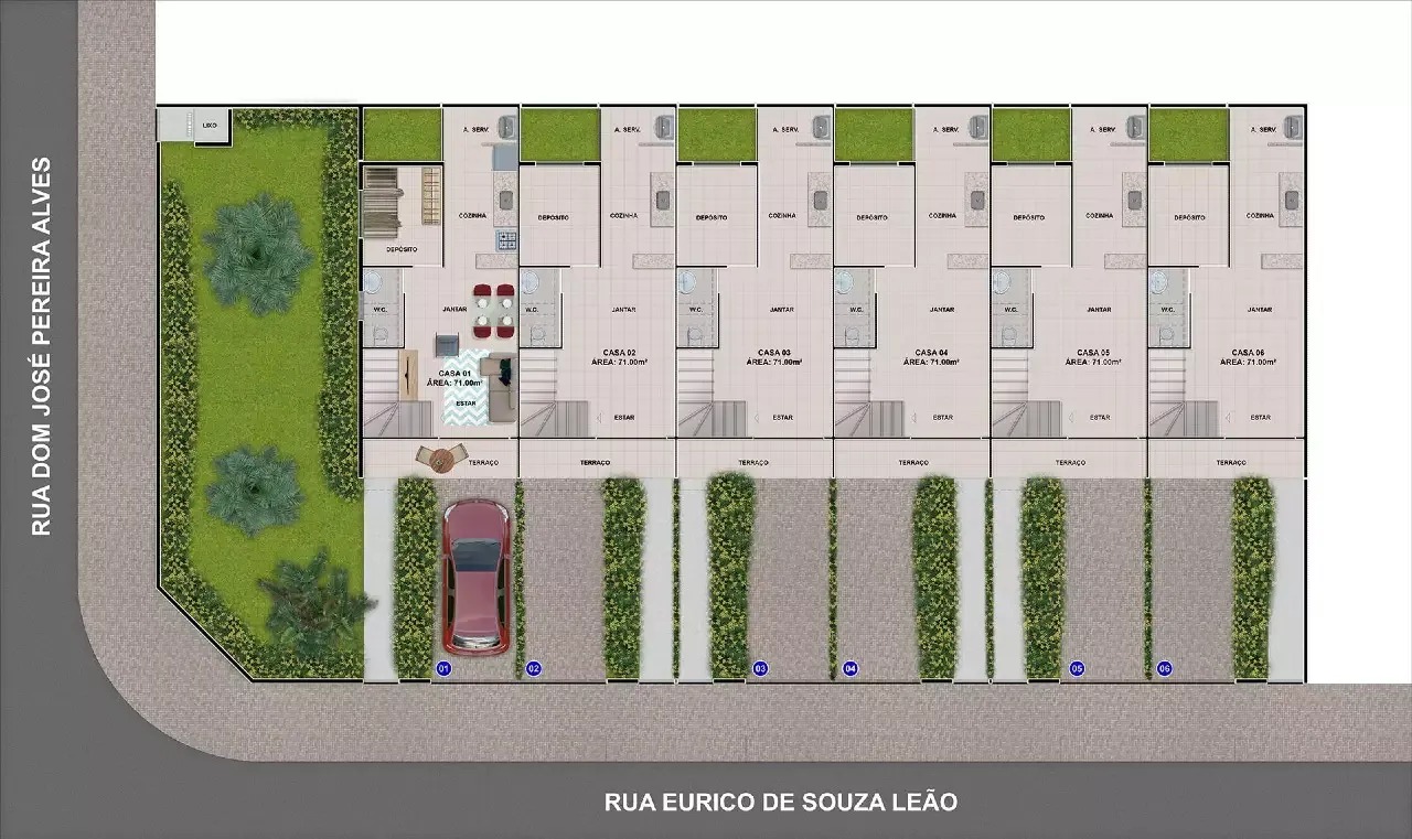 Casa 3 quartos ( 2 suítes ) para à venda em Cordeiro - Recife - Residencial João Vicente Lira - CTI imobiliaria: Planta 