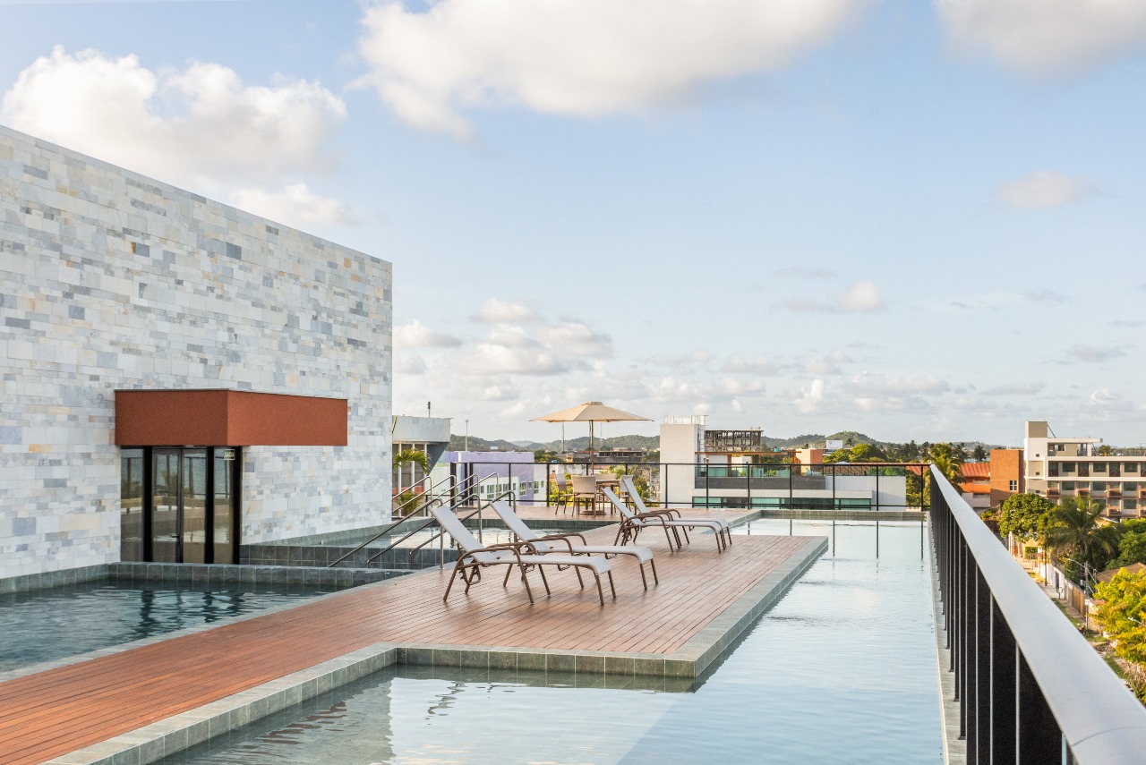 Apartamento 1 quarto ( ) para à venda em mar de campas - Tamandaré - Mar de Campas Beach Flat - CTI imobiliaria: Piscina e deck