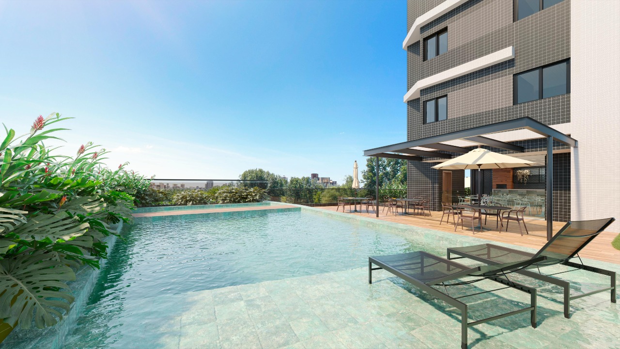 Apartamento 2 quartos ( 1 suíte ) para à venda em Espinheiro - Recife - Edifício Praça dos Ipês - CTI imobiliaria: Piscina e Deck