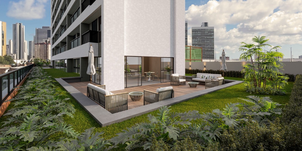 Apartamento 2 quartos ( 1 suíte ) para à venda em Madalena - Recife - Edf. Praça dos Jasmins - CTI imobiliaria: Terraço 