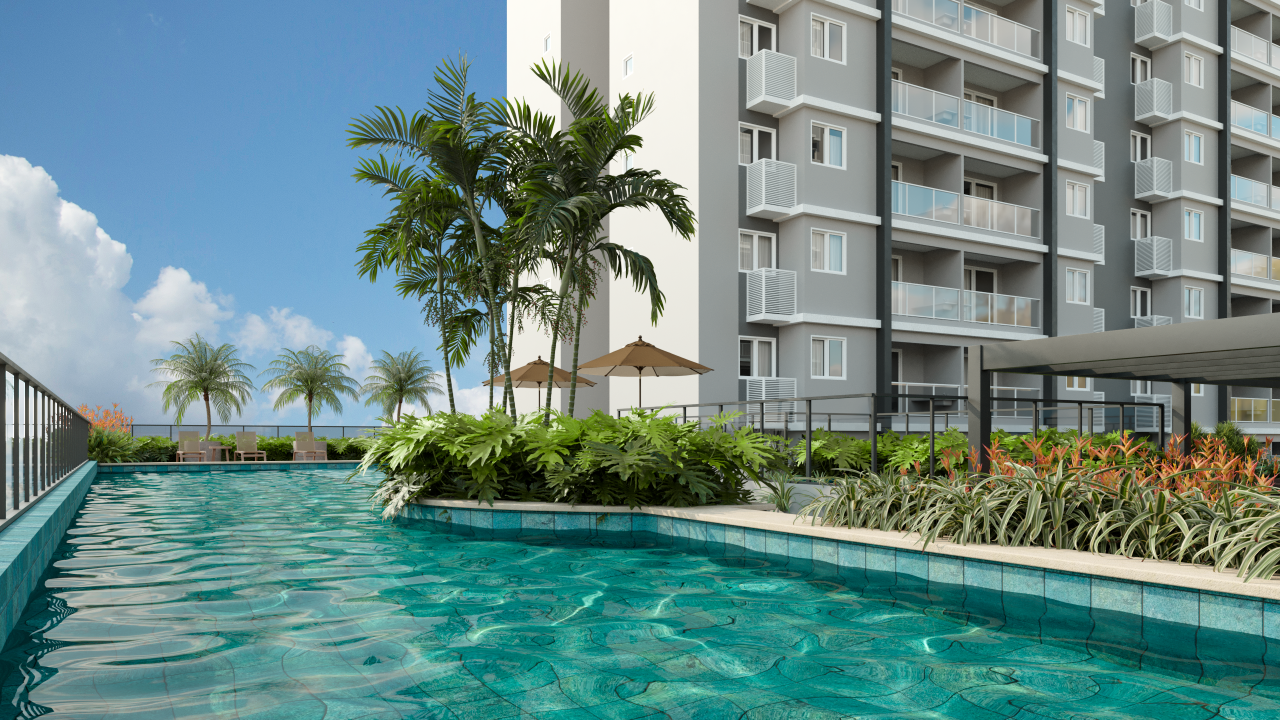 Apartamento 2 quartos ( 1 suíte ) para à venda em Imbiribeira - Recife - Pátio Solare - CTI imobiliaria: Piscina com fachada 