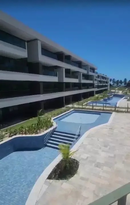 Apartamento 1 quarto ( 1 suíte ) para à venda em Carneiros - Tamandaré - Galápagos Beach Residence - CTI imobiliaria: Fachada e piscina
