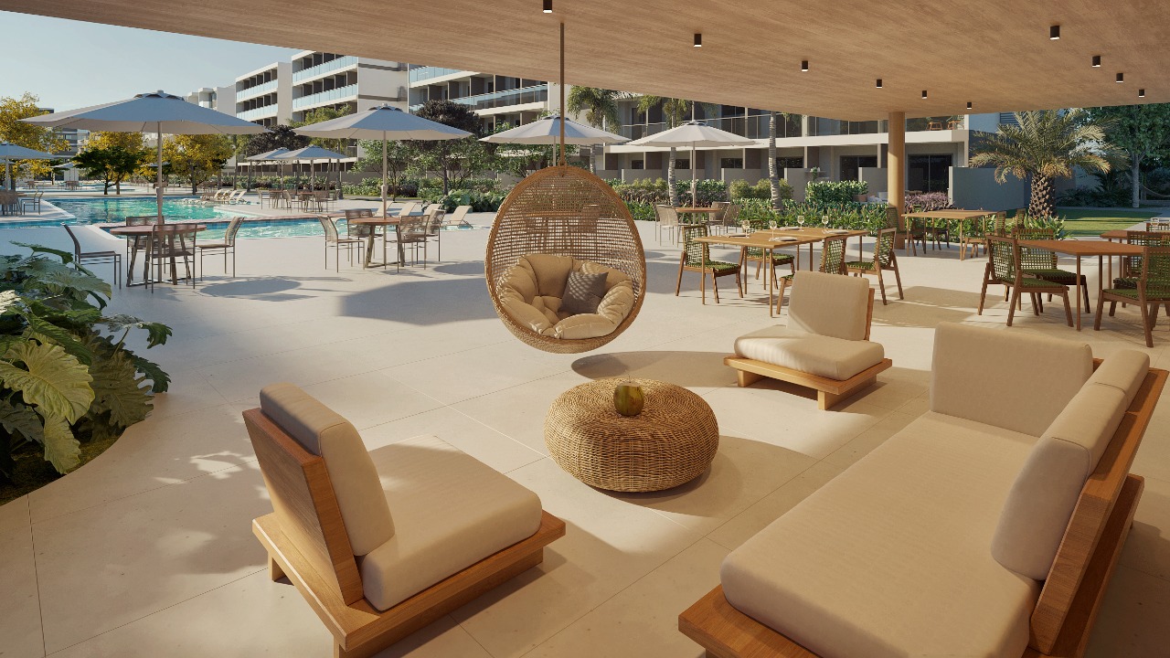 Apartamento 2 quartos ( 1 suíte ) para à venda em Carneiros - Tamandaré - Costa dos Coqueiros Carneiros Mar - CTI imobiliaria: Pool Lounge