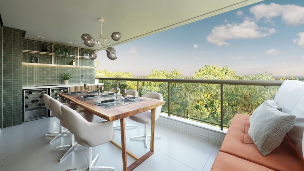 Apartamento 4 quartos ( 2 suítes ) para à venda em Apipucos - Recife - Terrazza Apipucos - CTI imobiliaria: Varanda gourmet