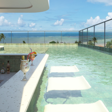 Studio à venda no Praia de Tamandaré: Rooftop