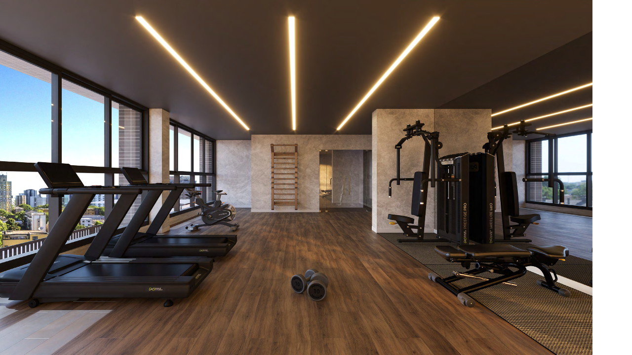 Studio 2 quartos ( 1 suíte ) para à venda em Paissandu - Recife - Edifício Palácio Paissandu - CTI imobiliaria: Academia