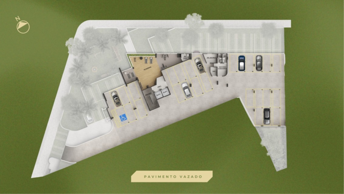 Apartamento 3 quartos ( 3 suítes ) para à venda em Espinheiro - Recife - Edf. Parador de Gaudí - CTI imobiliaria: Planta - pavimento vazado