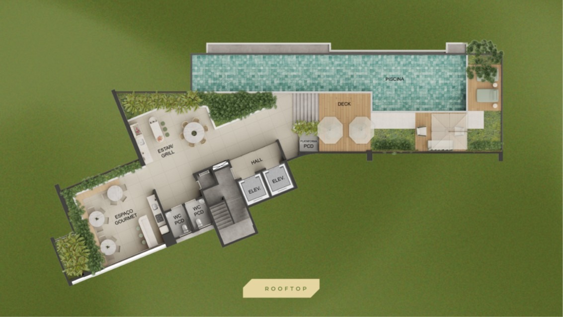 Apartamento 3 quartos ( 3 suítes ) para à venda em Espinheiro - Recife - Edf. Parador de Gaudí - CTI imobiliaria: Planta Rooftop