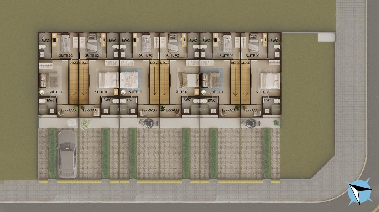 Casa 3 quartos ( 2 suítes ) para à venda em Cordeiro - Recife - Residencial Aurora do Cordeiro - CTI imobiliaria: planta 