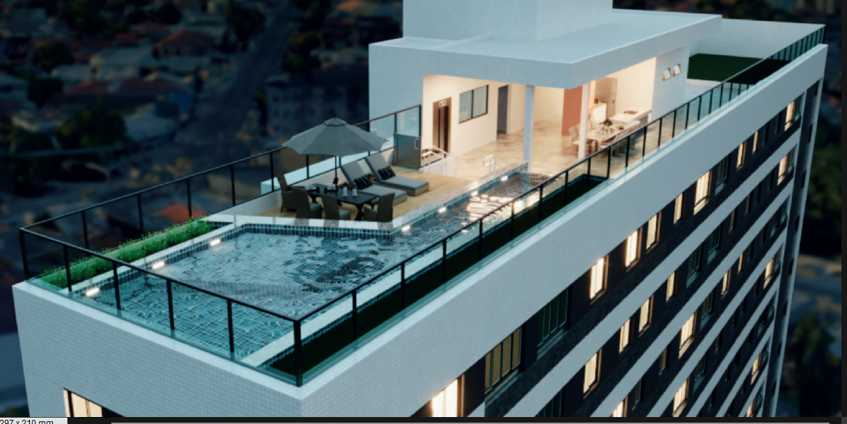 Apartamento 2 quartos ( 1 suíte ) para à venda em Encruzilhada - Recife - Edifício Luar do Norte - CTI imobiliaria: Piscina com Deck