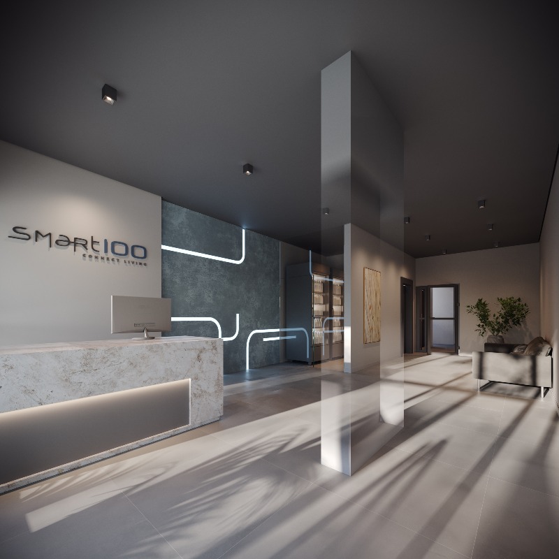 Flat 1 quarto ( ) para à venda em Cidade Universitária - Recife - Smart 100 Connect Living - CTI imobiliaria: Hall 