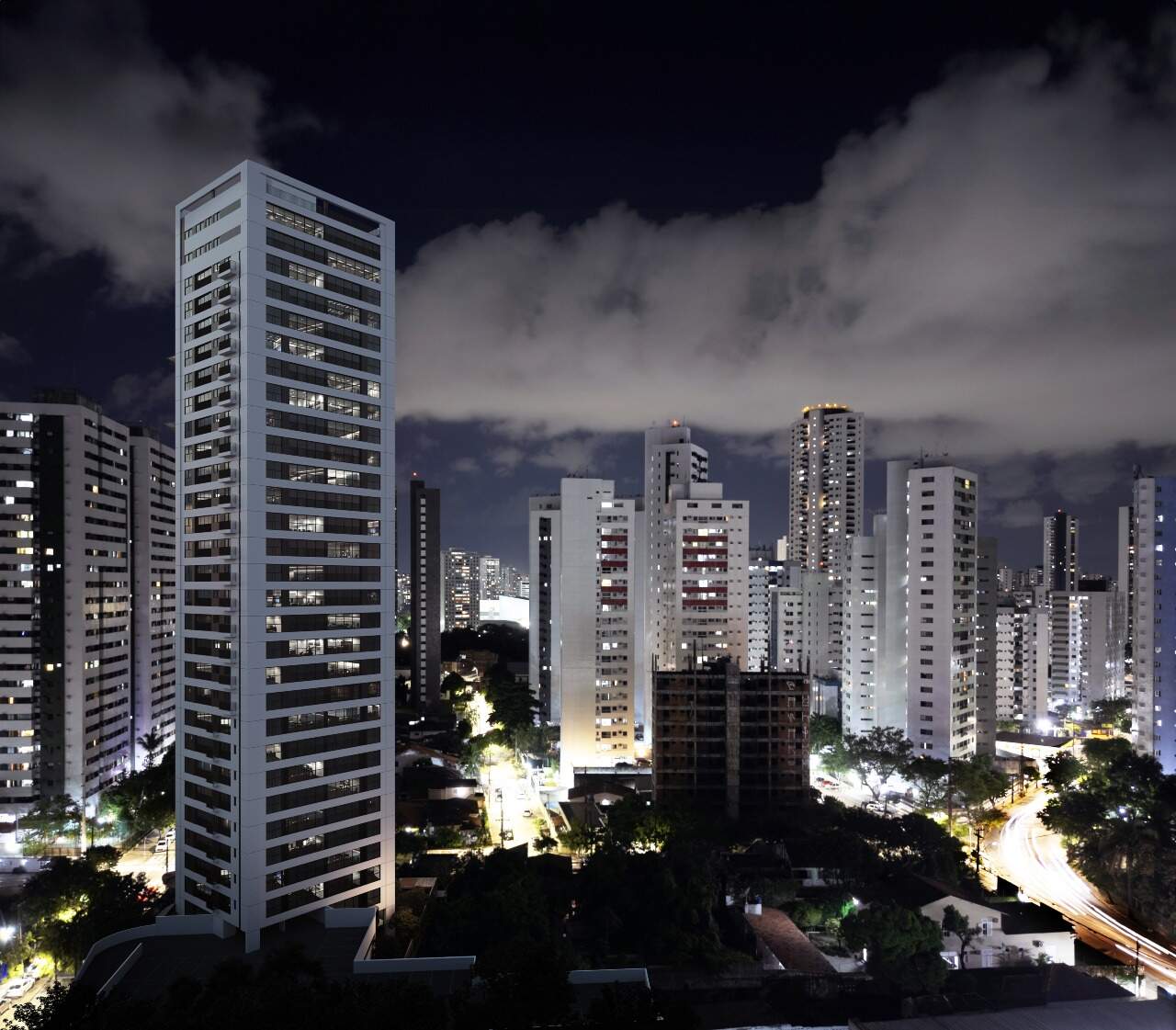 Apartamento 3 quartos ( 2 suítes ) para à venda em Torre - Recife - Villagio Residence 725 - CTI imobiliaria: Fachada noturna 